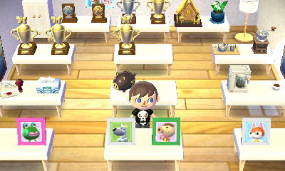 Covet's trophy room, which also included some villager pics.