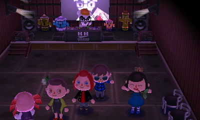 Joey, Skye, Jeff, and Daisy dancing at Club LOL.