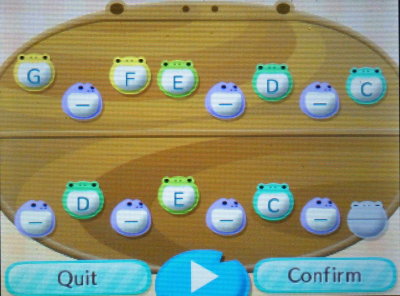 Music notes for a Deck the Halls town tune in Animal Crossing.