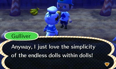Gulliver: Anyway, I just love the simplicity of the endless dolls within dolls!