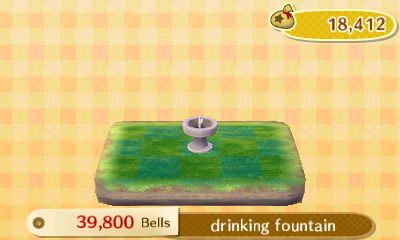 Drinking fountain PWP: 39,800 bells.