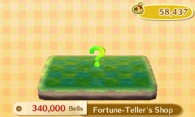 Fortune-Teller's Shop: 340,000 bells.