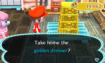 Take home the golden dresser?
