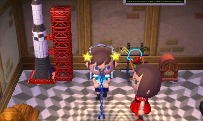 Getting my nose pinched by the ultra hand.