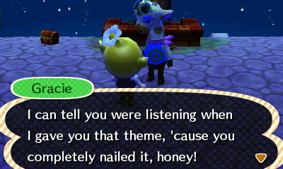 Gracie: I can tell you were listening when I gave you that theme, 'cause you completely nailed it, honey!