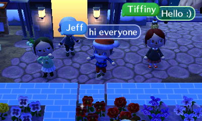 Santa Jeff accidentally kicks away a tile pattern.