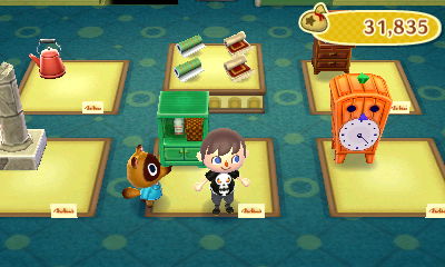 Five pieces of furniture, two wallpapers, and two carpets on sale on the 2nd floor.