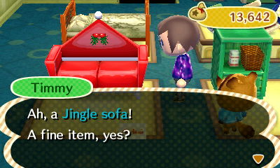 Timmy: Ah, a Jingle sofa! A fine item, yes?