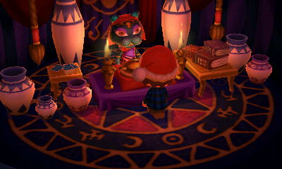 Visiting Katrina in her tent.