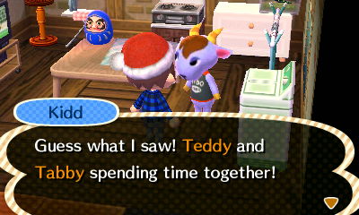 Kidd: Guess what I saw! Teddy and Tabby spending time together!