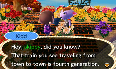 Kidd: Hey, skippy, did you know? That train you see traveling from town to town is fourth generation.