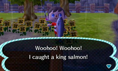 Woohoo! Woohoo! I caught a king salmon!