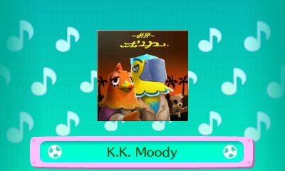 Broffina and Keaton stand in front of palm trees at sunset on the album cover of K.K. Moody.