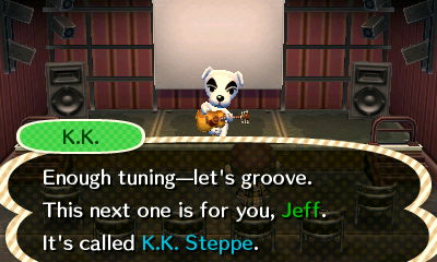 K.K.: Enough tuning--let's groove. This next one is for you, Jeff. It's called K.K. Steppe.