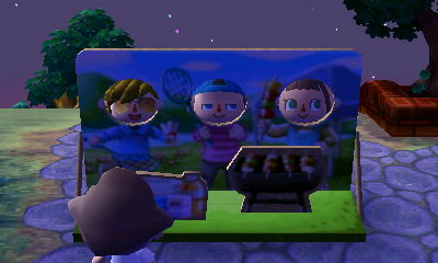 Using the face-cutout standee for Labor Day.