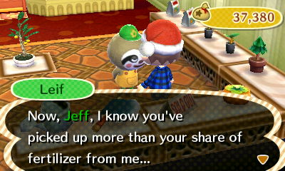 Leif: Now, Jeff, I know you've picked up more than your share of fertilizer from me...