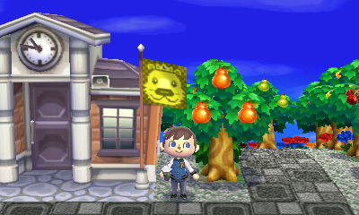 The lion banner flag in Lion Town.