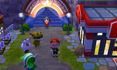 Me, Big Top, Gaby, Harry, and Digby on Main Street.