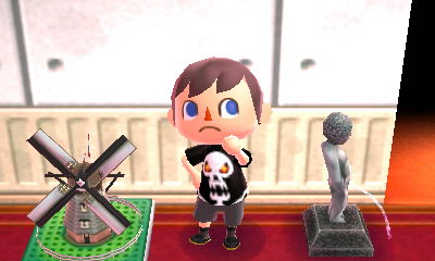 My manneken pis (peeing statue) next to my windmill in my museum exhibit room.