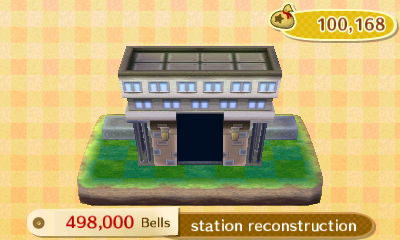 Modern train station reconstruction: 498,000 bells.