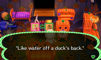 Quote on Molly's pic: Like water off a duck's back.