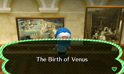 Moving painting title: The Birth of Venus.