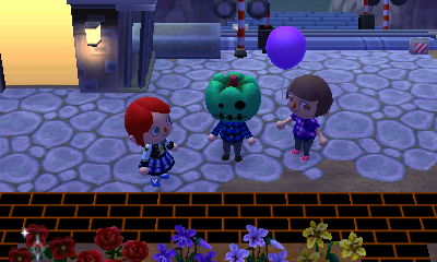 Maria, Jeff, and Patty hanging out by the train station.