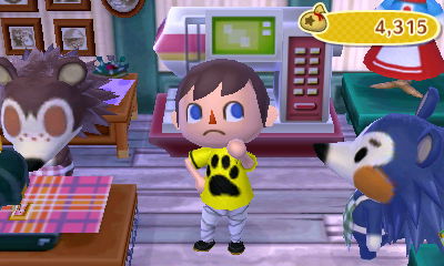 My homemade paw shirt.