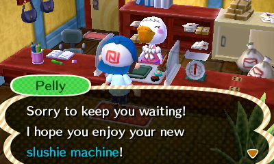 Pelly: Sorry to keep you waiting! I hope you enjoy your new slushie machine!