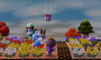 I shoot down a balloon present in front of Skye and Big Top.