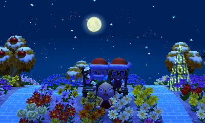 Meli acts as the reindeer pulling the sleigh with Santa Jeff and Santa Jessica on board.