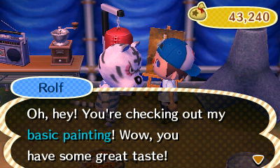 Rolf: Oh, hey! You're checking out my basic painting! Wow, you have some great taste!