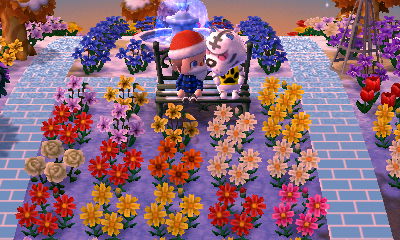 Jeff and Rolf sitting on the metal bench.