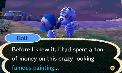Rolf: Before I knew it, I had spent a ton of money on this crazy-looking famous painting...