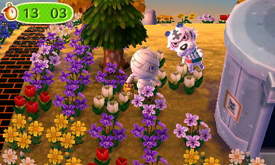 Rolf trying to hide behind the police station.