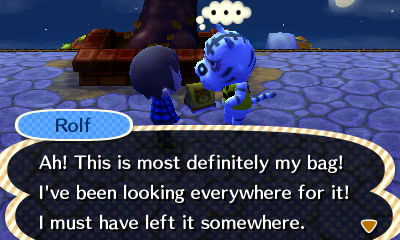 Rolf: Ah! This is most definitely my bag! I've been looking everywhere for it!