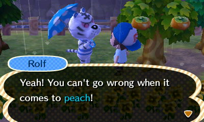 Rolf: Yeah! You can't go wrong when it comes to peach!