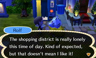 Rolf: The shopping district is really lonely this time of day. Kind of expected, but that doesn't mean I like it!