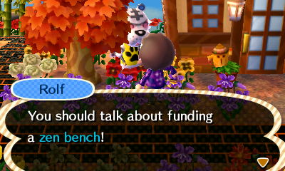 Rolf: You should talk about funding a zen bench!