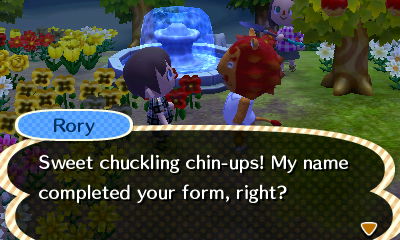 Rory: Sweet chuckling chin-ups! My name completed your form, right?
