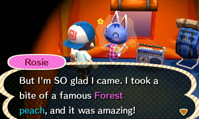 Rosie: But I'm SO glad I came. I took a bite of a famous Forest peach, and it was amazing!