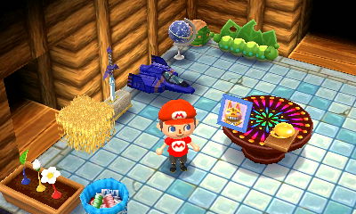 A cabin wall and bath tile floor that Saharah installed in my house.