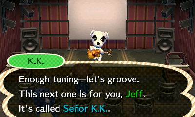 K.K.: Enough tuning--let's groove. This next one is for you, Jeff. It's called Senor K.K.
