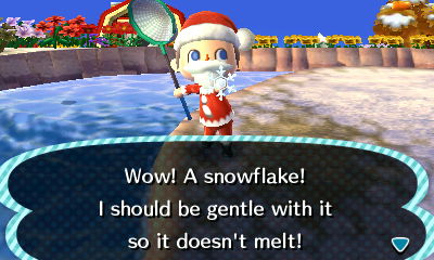 Wow! A snowflake! I should be gentle with it so it doesn't melt!