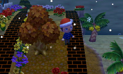 A large snowflake floating around.