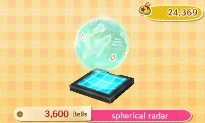 Spherical radar: 3,600 bells.