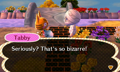 Tabby: Seriously? That's so bizarre!