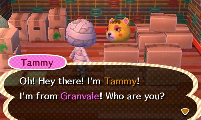 Tammy: Oh! Hey there! I'm Tammy! I'm from Granvale! Who are you?