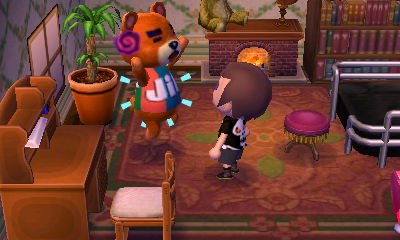 Teddy jumps into the air as he takes his medicine.