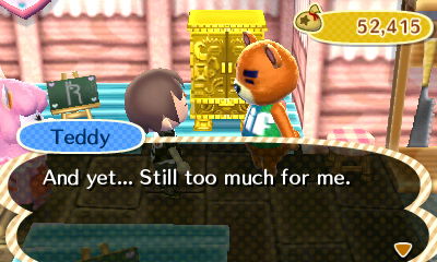 Teddy: And yet... Still too much for me.